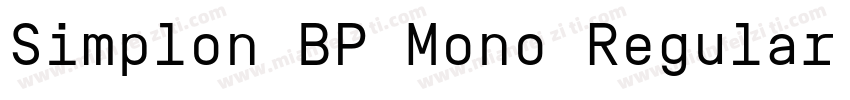 Simplon BP Mono Regular Regular字体转换